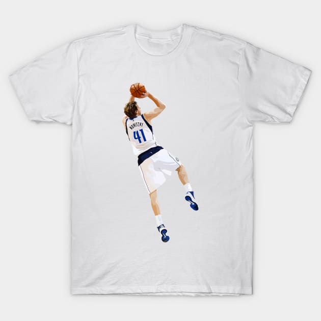 Dirk Nowitzki of the Dallas Mavericks T-Shirt by ActualFactual